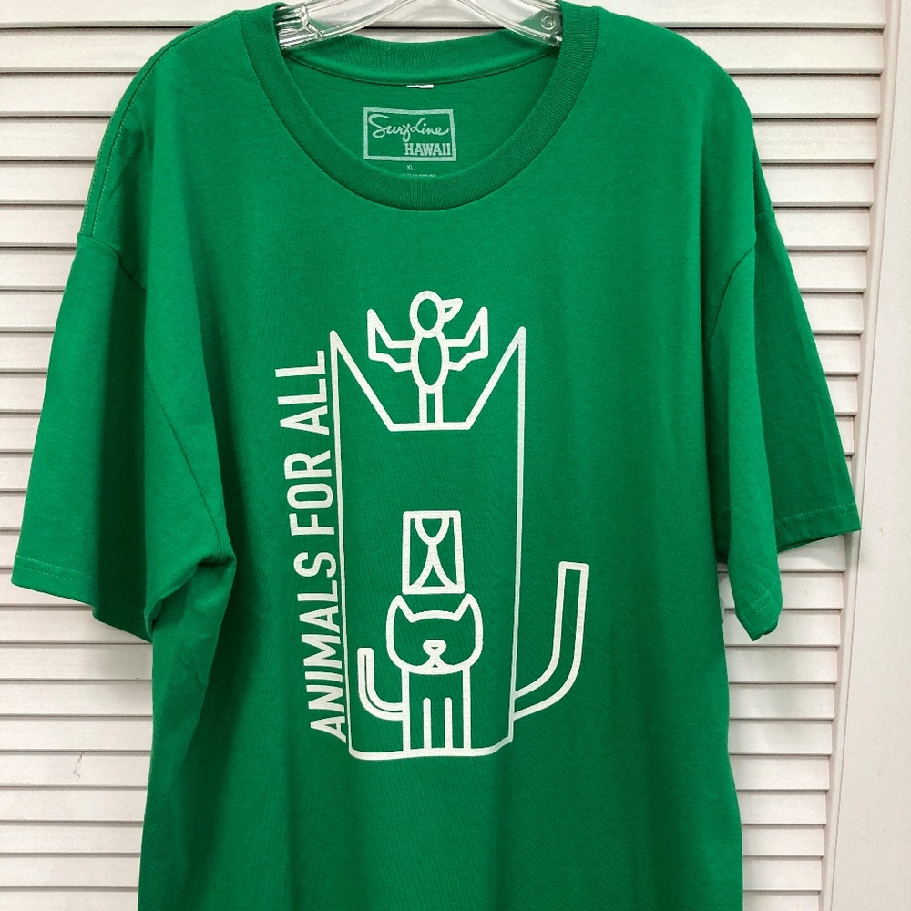 Animals for All, Kelly Green Tshirt, Men’s XL